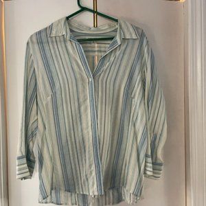 Button down striped blouse